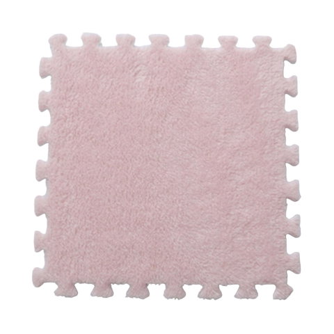 TeoMarket - Set 10 Piese Covor tip Puzzle, Flippy, Spuma EVA, Pufos, 30 x 30 x 1 cm, Roz Pudrat