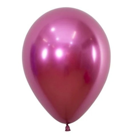 Best deals - Set 12 Baloane, Flippy, din Latex Chrome, 13 cm, Fucsia