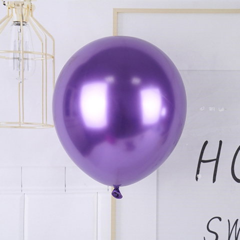 Best deals - Set 12 Baloane, Flippy, din Latex Chrome, 13 cm, Mov