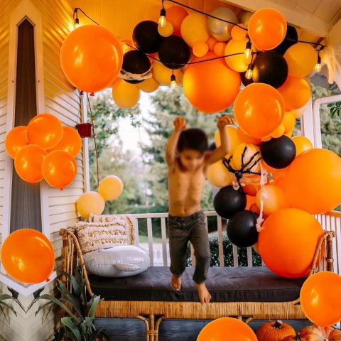 Best deals - Set 12 Baloane, Flippy, din Latex Standard, 30 cm, Portocaliu