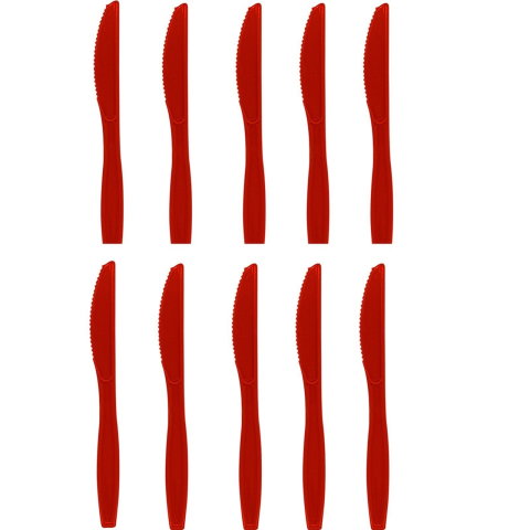 TeoMarket - Set 16 Cutite de Unica Folosinta, Flippy, din Plastic, 15 cm, Rosu