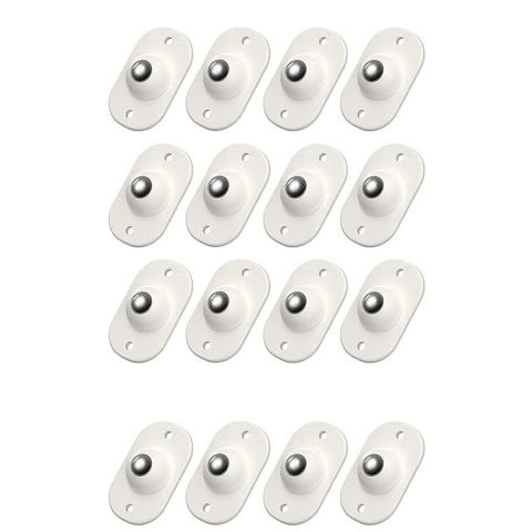 Diverse Casa - Set 16 Roti Autoadezive Universale, Flippy, pentru Mutat Mobila, Rotire 360 de Grade, Usor de Montat, ABS, 4.5x2.8x1.4 cm, Alb
