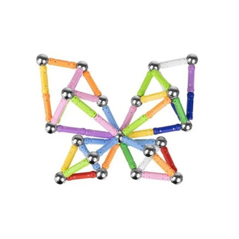 Import - Set 178 Piese Betisoare Magnetice, Flippy, din Plastic/Magnet, +3 Ani, Multicolor