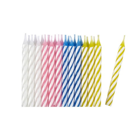 Best deals - Set 24 Lumanari de Tort, Flippy, Model Spirala, Party, 6.5 cm, din Parafina, Multicolor
