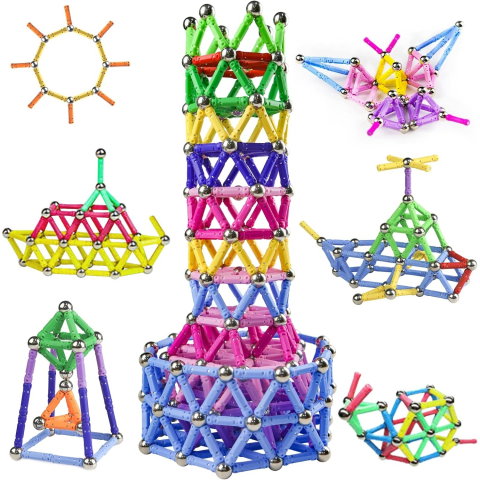 Import - Set 308 Piese Betisoare Magnetice, Flippy, din Plastic/Magnet, +3 Ani, Multicolor