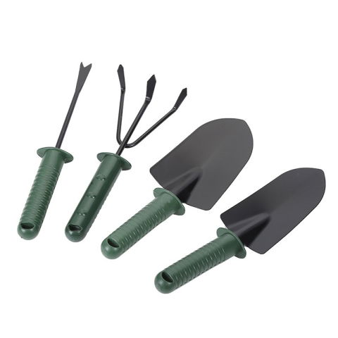 Articole pentru Gradina si Bricolaj - Set 4 Unelte de Gradina Flippy, pentru Plantare Prelucrare Sol si Ingrijire Plante, Material PVC si cardboard, 25 x 8.5 cm, verde