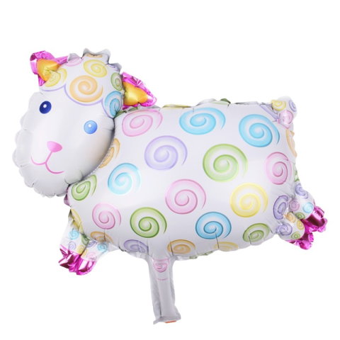 Import - Set 5 Baloane Folie Metalizata, Flippy, Figurine Animale Domestice, 30 cm, Ambalaj Individual, Pai inclus, Umflare cu Aer sau Heliu, Multicolor