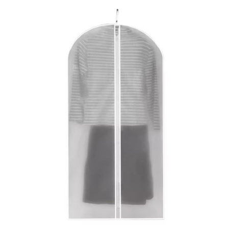 Import - Set 5 Huse de Depozitare cu Fermoar, Flippy, pentru Haine, de Protectie, pentru Voiaj, Netesut, Rezistent la Praf, 60x120 cm, Transparent-Alb