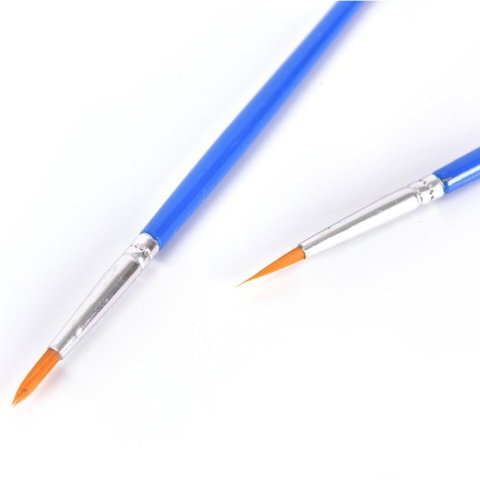 Import - Set 5 Pensule Multifunctionale, Flippy, pentru Pictura pe Fata, Varf Ascutit, 17.5 cm, Albastru