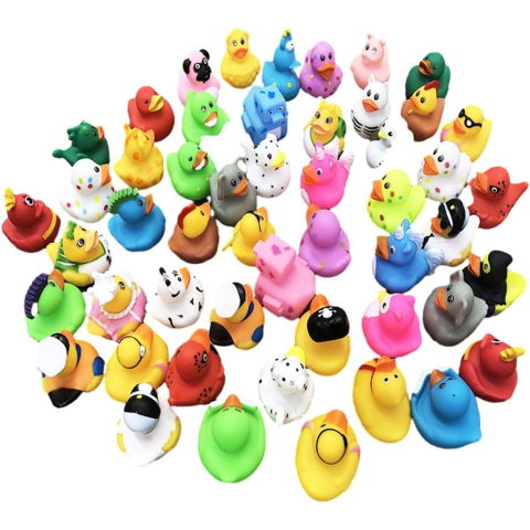 Jucarii interactive - Set 50 Ratuste pentru Baie, Flippy, 6x5.5x5.5 cm, Multicolore