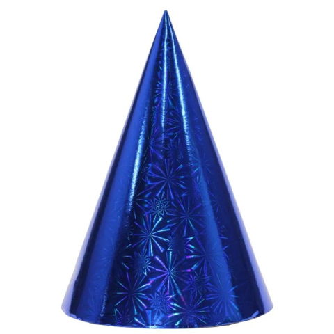 Accesorii Petrecere - Set 6 Coifuri Metalizate, Flippy, pentru Petrecere, Tematica Aniversare, Albastru