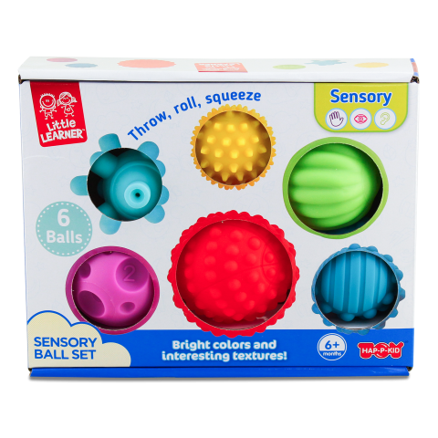 Jucarii indemanare - Set 6 mingiute senzoriale