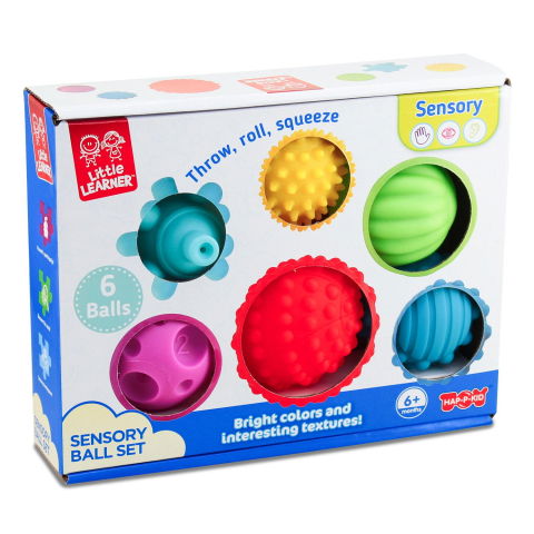 Jucarii indemanare - Set 6 mingiute senzoriale