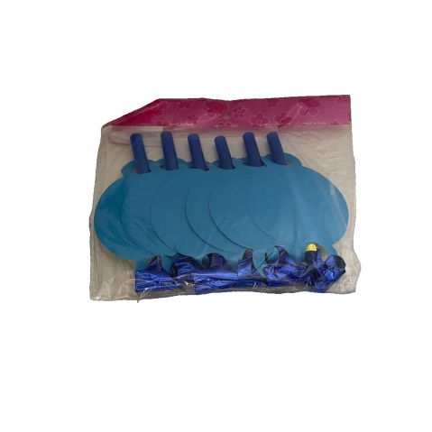 Accesorii Petrecere - Set 6 Suflatori Happy Birthday, Flippy, pentru Petrecere, Albastru