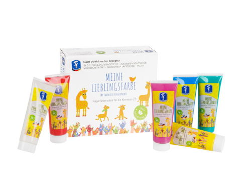 Desen si pictura - Set 6 tuburi vopsea pictura cu degetele - Basic