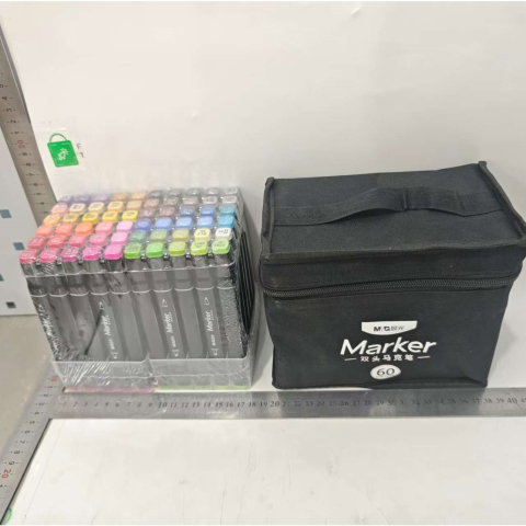 Best deals - Set 60 Markere Duble, Flippy, pe Baza de Alcool, Geanta Impermeabila Inclusa, Culori Numerotate, Multicolor