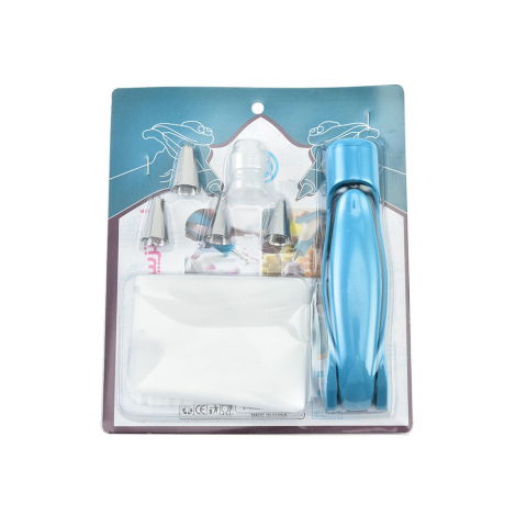 Ustensile pentru Bucătărie - Set Accesorii Decorare Prajituri si Torturi, Flippy, 5 Capete pentru Modele, 21.7x18.8 cm, Ustensila Manuala pentru Ornare, Albastru