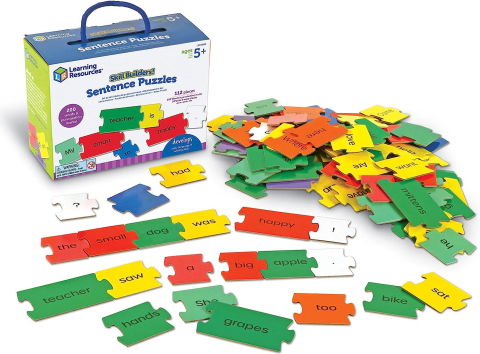 Jucarii lingvistice - Set activitati educative - Puzzle cu propozitii (lb.engleza)