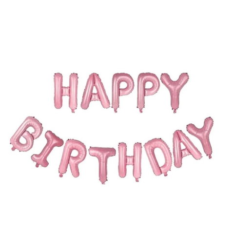 TeoMarket - Set baloane folie Flippy, Happy Birthday, 40 cm, roz deschis