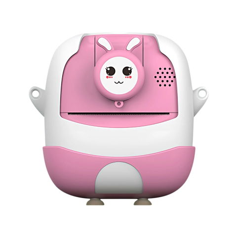 Jucarii si Jocuri - Set Camera Instantanee pentru Copii, Flippy, Ecran HD 2.4'', 24MP, 720P Video, 1200 mAh, cu Functie de Printare Alb-Negru, cablu USB-C, Bluetooth, Compatibil iOS/Android, Imprimare APP, Mode