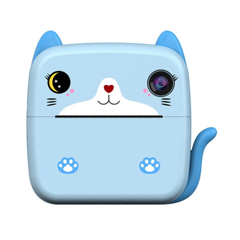 Import - Set Camera Instantanee pentru Copii, Flippy, Ecran HD 2.4'', 24MP, 720P Video, 1200 mAh, cu Functie de Printare Alb-Negru, cablu USB-C, Bluetooth, Compatibil iOS/Android, Imprimare APP, Mode