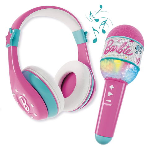 Jucarii dezvoltare imaginatie - Set casti & microfon cu bluetooth - Barbie
