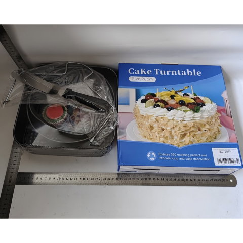 TeoMarket - Set de 216 Piese de Copt pentru Prajituri, Flippy, 3 Tavi de Copt, Nivelator, Forme Cupcake, Pos pentru Ornat cu 7 Capete, Feliator Tort, din Otel Inoxidabil, Multicolor