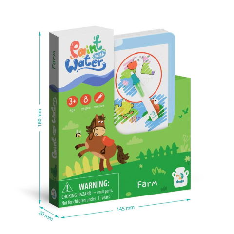 Desen si pictura - Set de colorat cu apa - La ferma