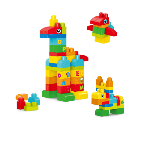 Jucarii de logica - Set de constructie in cutie - Animalute (62 piese)