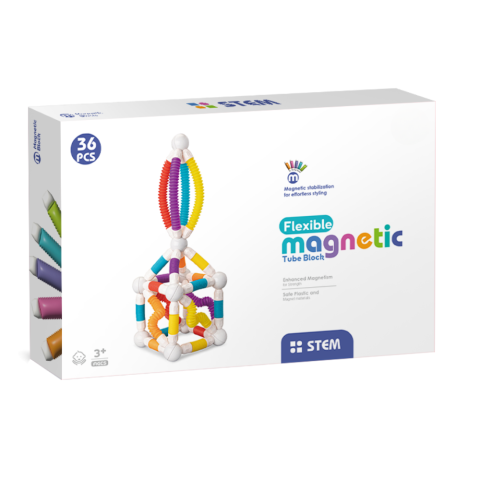 Best deals - Set de constructie magnetic cu tuburi flexibile (36 piese)