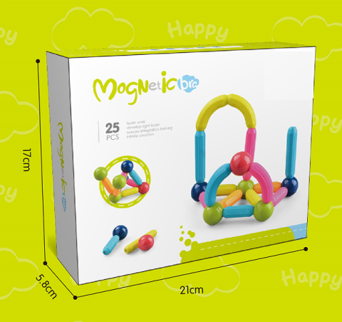 Best deals - Set de constructie magnetic - Forme 3D (25 piese)