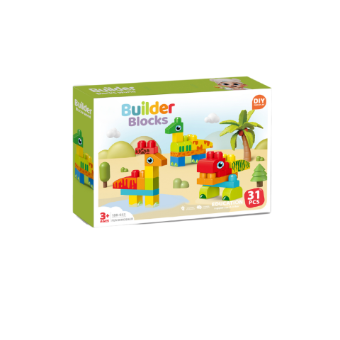EduclassReseller - Set de constructie STEAM - Dinozauri haiosi (31 piese)