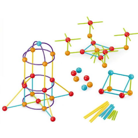 Seturi de construit - Set de constructie STEAM - Forme 3D (210 piese)