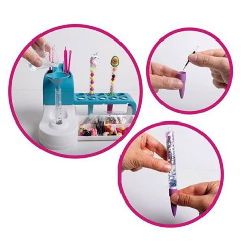 Import - Set de Creatie, Flippy, Stiloul Magic, +6 Ani, peste 50 de Accesorii, Laborator de Creatie Pixuri, 34 x 31 x 8 cm, Multicolor