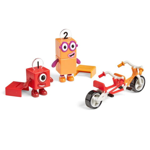 Jocuri matematice - Set figurine Numberblocks - Aventuri pe bicicleta cu Unu & Doi