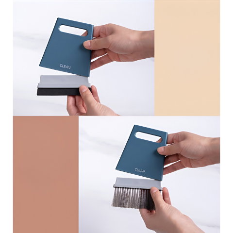 Import - Set Mini Matura si Faras, Flippy, Uz Casnic, Doua Perii, pentru Birou, Bucatarie, Casa, 19.5x13.8x3.6 cm, Albastru