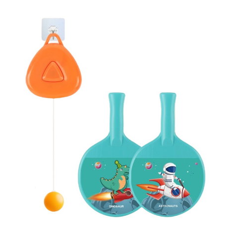 Import - Set Palete pentru Tenis de Masa, Flippy, pentru Copii, Accesoriu de Agatat Inclus, 2 Mingi, Design Animat, Albastru