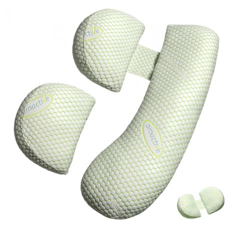 TeoMarket - Set Perna pentru Gravide, Flippy, Husa Detasabila, Utilizare in Forma H si U, Reglabila, Latime Ajustabila, Proactive, Verde