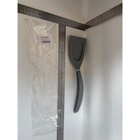 Ustensile pentru Bucătărie - Spatula Multifunctionala tip Cleste, Flippy, Spatula Cleste pentru Gatit, Silicon PP, pentru Alimente, Carne, Paine, 31 x 8.5 cm Gri