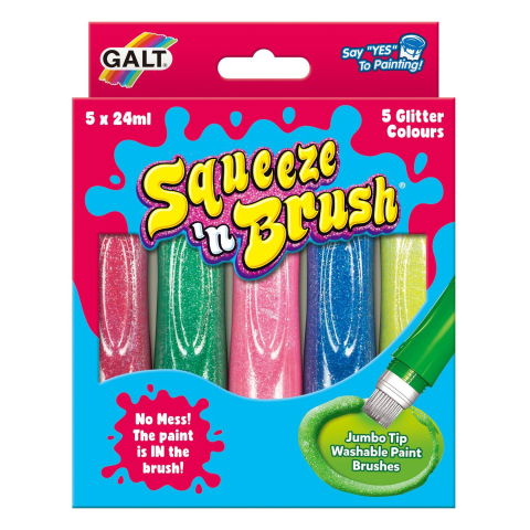 Desen si pictura - Squeeze'n Brush - 5 culori cu sclipici