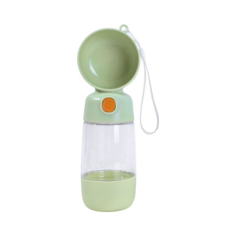 Articole pentru Animale - Sticla Animale, Flippy, Portabila, pentru Hrana si Apa, din ABS, 400 ml/182 ml, 25.5 x 8 x 9 cm, Verde