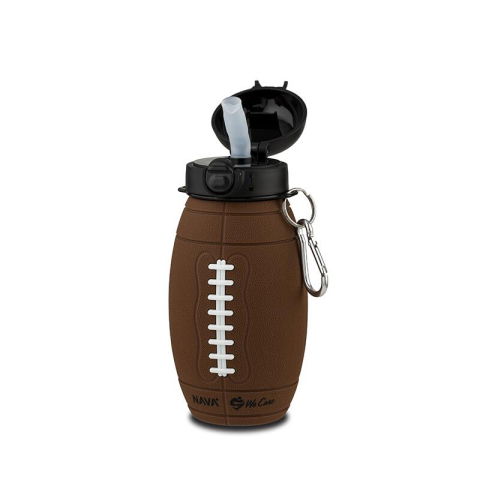 SmartBaby - Sticla de apa din silicon, Nava We care, 700 ml, minge rugby