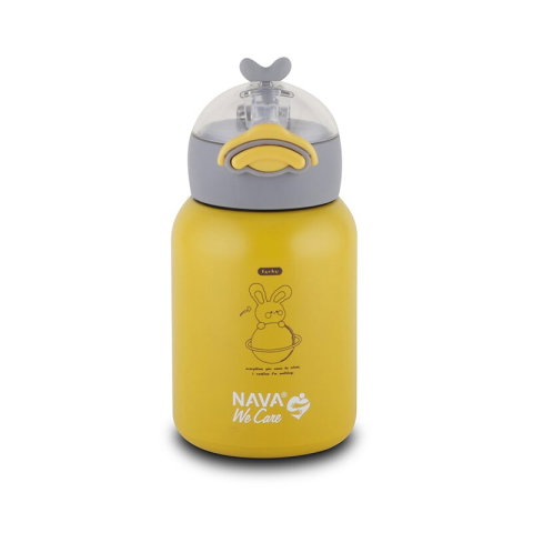 SmartBaby - Sticla termoizolanta Nava We care 350 ml galben