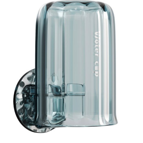 Import - Suport Multifunctional 2 in 1, Pahar si Suport pentru Periuta de Dinti, Flippy, Plastic, Dimensiune: 10.4 x 7.3 x 7.3 cm, Albastru