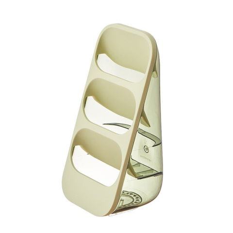 Organizatoare si Depozitare Bucatarie - Suport - Organizator pentru Tacamuri, Flippy, 3 Compartimente, Suport pentru Cosmetica, Ustensile, Material PP Durabil, 33 x 16 x 15 cm Verde