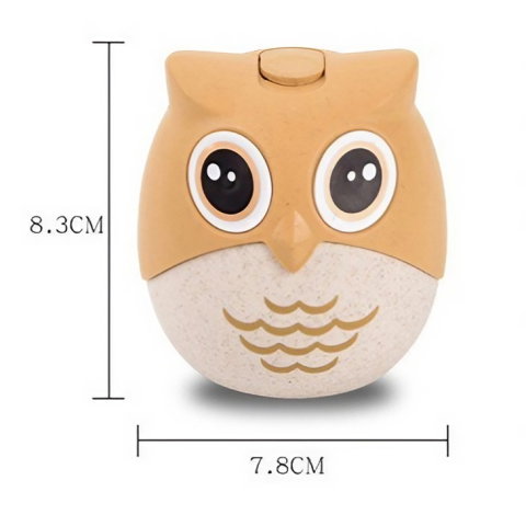 Import - Suport pentru Scobitori, Flippy, Model Bufnita, Multifunctional, 8.3x7.8 cm, Portocaliu