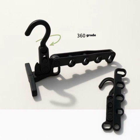 Import - Suport Umerase, Flippy, Pliabil, Portabil, 5 Gauri pentru Umerase, Rotire 360 Grade, din Plastic, Negru