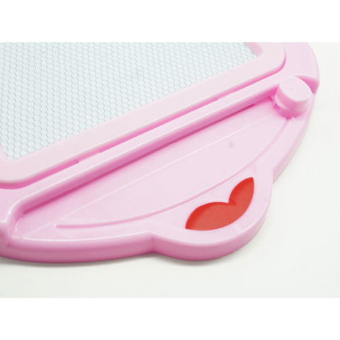 Jucarii Creative - Tabla Magnetica pentru desen Flippy, Pix, forma Soricel, dimensiuni 23x26.5 cm, Dezvolta Creativitatea, Roz