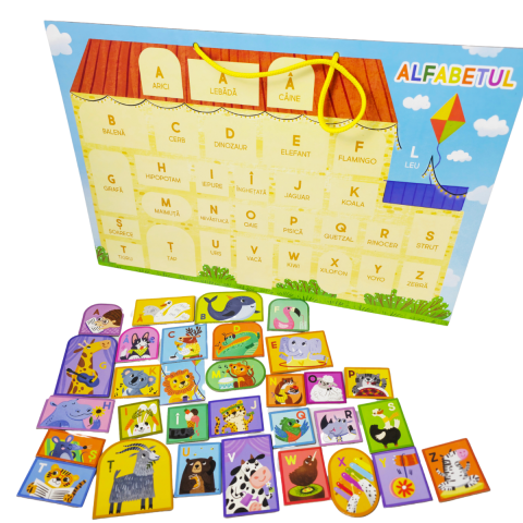 Jucarii lingvistice - Tablita magnetica cu alfabetul ( limba romana)