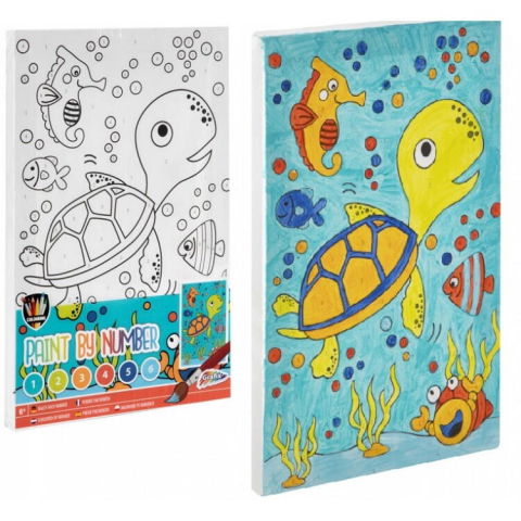 10 - 25 LEI - Tablou pictez pe numere - Broscuta testoasa